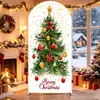 Funda de Arco de Muñeco de Nieve Navideño Tela Elástica Cubierta de Fondo Tela Decorativa para Arco de Fiesta Festiva Personalizable