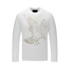 Camiseta de manga larga de otoño para hombre con águila de diamantes estilo chino moda nacional para hombre ropa camiseta interior para hombre guapo