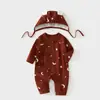 Roupas de Borboleta para Recém-Nascidos com Chapéus, Macacões de Bebê, Roupas de Monge de Algodão Puro para Primavera e Outono, Roupas de Bebê