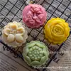 50g piel de durazno tridimensional engrosado molde para pastel de luna presión manual estilo ancho traje de 4 piezas producción de pastel de frijol mungo