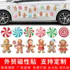 Pegatinas Magnéticas para Coche de Navidad Juego de Pegatinas Magnéticas Impermeables y Resistentes al Sol Puerta de Garaje Metálica Refrigerador Ventana Pegatinas de Decoración Festiva