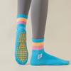 Calcetines Antideslizantes para Suelo para Parques Infantiles, Calcetines de Yoga, Taekwondo, Baile Callejero, Calcetines de Media Pantorrilla para Trampolín, Transpirables y Cómodos para Parques Infantiles