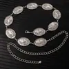 Cadena de Cintura Elegante de Metal con Girasol para Mujer de Comercio Exterior, Accesorio de Cintura Ajustable para Vestido, Cinturón de Cadena Multicapa de Gama Alta