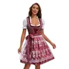S-5XL Nuevo Disfraz Alemán Oktoberfest Tradicional Bávaro Estampado Étnico Falda de Cerveza Sirvienta