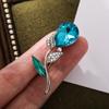 Broche de Tulipa de Cristal Moda Simples Feminino High-end Personalidade Exquisita Elegante Alfinete Jaqueta Cardigan Corsage