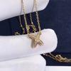 Cadena Singapur elegante collar de vida de borde cruzado cadena de clavícula femenina chapada en oro color 18K oro rosa platino regalo