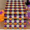 Camino de mesa de Halloween más vendido de Temu transfronterizo, mantel decorativo navideño de lino, alfombrilla de té de gama alta para mueble de TV