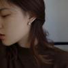 Pendientes de Plata de Ley Perla Extremadamente Rosa para Mujer Diseño de Nicho de Gama Alta Ins Pendientes Atmosféricos Nueva Tendencia 2025