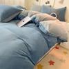 Juego de tres piezas de ropa de cama de terciopelo de leche de invierno para dormitorio de estudiantes, edredón de terciopelo cristal de doble cara, juego de tres piezas de ropa de cama de terciopelo, lote