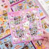 Caja de Pegatinas para Niños con 96 Pegatinas Pequeñas Transparentes de Mascota de Dibujos Animados Impermeables Pegatinas Decorativas para DIY Pegatinas de Material para Scrapbooking