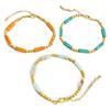 Pulseira de contas de pedra natural vintage colorida francesa feita à mão pulseira de moda pulseira