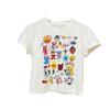 Camiseta de Dibujos Animados Estilo Americano para Mujer, Nuevo Verano 2026 Estampado Divertido, Crop Top Ajustado, Estilo Casual de Moda