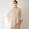Exclusividad transfronteriza: Chal Consinee 100% cachemira, prenda exterior para mujer, capa asimétrica para el hombro, cubierta de punto informal, bufanda