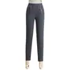 Pantalones extra grandes para mujeres de mediana edad y mayores, pantalones de estilo western para madre, moda de alta gama, pantalones rectos, nuevos para otoño e invierno, pantalones cálidos con temperamento
