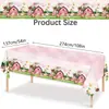 Set de Vajilla Desechable con Tema de Vaca de Granja Azul y Rosa para Fiesta de Cumpleaños de Niños y Niñas Decoración de Mantel de Cumpleaños
