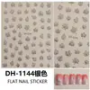 E-commerce Transfronteiriço Novo Estilo 3D Flat Ins Mais Vendido Adesivos de Unha Hot Stamping Glitter Folha de Bordo Decalques de Unha DH1144