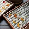 Nuevo Colgante de Caramelo Multicolor de Ágata Natural Tamaño Pequeño Tira de Mobius de Hielo Alto Kou de Paz Colgante Unisex de Calcedonia