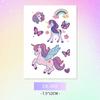 Mariposa con purpurina pegatinas para la cara pegatinas de tatuaje hada lavables impermeables duraderas lindas unicornio ciervo Luna Estrella Planeta