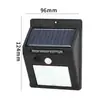 Luz Sensor de Carga Solar LED de 100 Luces, Tres Lados, Patio, Pared, Luz de Pared Luminosa de Cuatro Lados, Luz Exterior, Sensor de Cuerpo Humano
