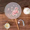 Ventoinha Redonda de Bordado Dupla Face de Suzhou com Borda Envolvida em Seda, Ventoinha Especial para Dança Hanfu Estilo Antigo Cheongsam, Ventoinha Artesanal Clássica