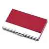 Fábrica Directa Metal Acero Inoxidable Porta Tarjetas de Presentación Estuche para Tarjetas de Negocio Hombres Mujeres Porta Tarjetas Anti-Magnético Cartera para Tarjetas de Negocio Logo Personalizado