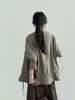 Então, para um look em tons de madeira, um Trench Coat Drapeado de Liocel Fosco para Mulheres, Blusa Solta de Comprimento Médio para Outono 5125
