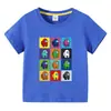 Ropa infantil transfronteriza 2023, camiseta de manga corta de verano para niños, camiseta básica de dibujos animados para niños y niñas, camiseta de media manga para bebé, marea superior