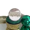 Estilo Ins Transfronterizo Marcado Láser Navidad Doble Capa Acrílico Disco Taza Decoración de Cupcakes Suministros para Fiesta Navideña
