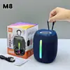 Bolso de Audio Bluetooth M8 para Productos Nuevos Transfronterizos Subwoofer Exterior Bolso con Luz RGB Altavoz para Tarjeta de Regalo de Escritorio