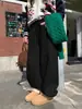 Calça Jogger Grossa com Forro de Lã 2025 Inverno Novo Estilo Solta Esportiva Casual Perna Larga para Mulheres em Estilo Preguiçoso