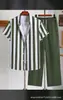 Exportación Transfronteriza Moda Casual para Hombre Camisa de Manga Corta + Traje de Pantalones Camisa Hawaiana Impresión Digital 3D