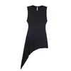Comércio Exterior 2026 Primavera Novo Estilo Europeu e Americano Moda Feminina Vestido Sexy com Barra Assimétrica 2676782