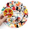 50 Stickers de Graffiti de Kung Fu Personalizados Transfronterizos de Venta Caliente Estilo Chino Cool Decorativos para Carcasa de Teléfono, Equipaje