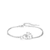Pulsera de Doble Capa de Trébol de Cuatro Hojas para Mujer, Nicho de Lujo Ligero, Pulsera para Novia, Regalo para Novia, Joyería de Flores Frescas de Moda