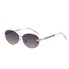 Gafas de Sol Ovaladas Sin Marco con Perlas 2025 Nuevo Modelo Estilo Influencer Europeo y Americano Gafas de Sol Metálicas de Moda Tendencia para Mujeres