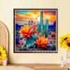 Nueva Venta Caliente de Amazon Pintura de Diamantes 5D Planta Cactus Diamante Redondo Diamante Completo DIY Sala de Estar Dormitorio Pintura Decorativa Fábrica