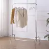 Estante de Exhibición para Tienda de Ropa, Perchero de Pie de Acero Inoxidable, Estante de Exhibición de Ropa con Ruedas, Barra para Colgar Ropa