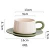 Estilo nórdico cerâmica xícara de café e pires terno criativo contraste cor restaurante caneca doméstica xícara de chá da tarde pires