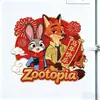 Zootopia 2 - Edición Navideña de Nick y Judy Imán Plano Magnético de Acrílico de Alta Calidad para Refrigerador Regalo
