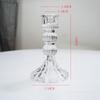 Castiçal de vidro de perna alta de cristal estilo europeu Castiçal de vidro para casamento Restaurante ocidental Adereços decorativos de mesa