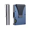 AMAZON AMAZON venta caliente aleación de aluminio RFID tarjetero para tarjetas tarjetero anti-robo cepillo tarjeta de crédito tarjeta bancaria cartera