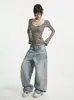 Diseño a rayas estilo americano, camisa de manga larga ajustada para mujer, perfecta para otoño e invierno, top versátil como capa base