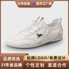 Zapatillas Blancas para Mujer Gongyang 2026 Otoño Nuevas Zapatos Versátiles para Mujer Cuero Genuino Populares Deportivas Planas Casuales Zapatos para Mujer