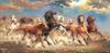 Caballo Blanco Caballo Negro Corriendo Paisaje Pintura en Lienzo Mural Póster Arte de Pared Dormitorio Sala de Estar Pintura Decorativa Moderna