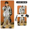 Ropa de Moda Street Dance Infantil Niños Traje plateado Xi Hip Hop Infantil Calle Frita Niñas Tambor Ropa de Actuación Día de Año Nuevo