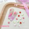Decoraciones Cremosas de Fresas para Uñas 2026 Modelo Nuevo Fruta de Fresa Pequeña Rosa Claro 3D Accesorios de Pedrería para Uñas Portátiles