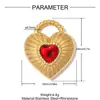 Cuarzo Rosa Ágata Negra Piedra Natural DIY Colgante de Acero Inoxidable Pendientes con Forma de Corazón Starburst para Mujer Collar Colgante de Joyería de Acero de Titanio