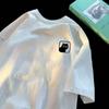 Camisetas de Verano para Hombre de Manga Corta Frescas Simples Ins Marca de Moda Estilo Hong Kong Casual Holgadas con Efecto Adelgazante Ropa Versátil de Media Manga