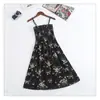 Verano 2023 Nuevo Ropa Femenina Transfronteriza Vestido de Mujer sin Tirantes Vestido con Tirantes Florales de Moda Dulce y Fresco