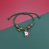Suministro del Fabricante Venta Caliente Transfronteriza Pulseras Navideñas Ciervo Papá Noel Cascabeles Adornos de Mano para Niños Modelos de Joyería al por Mayor